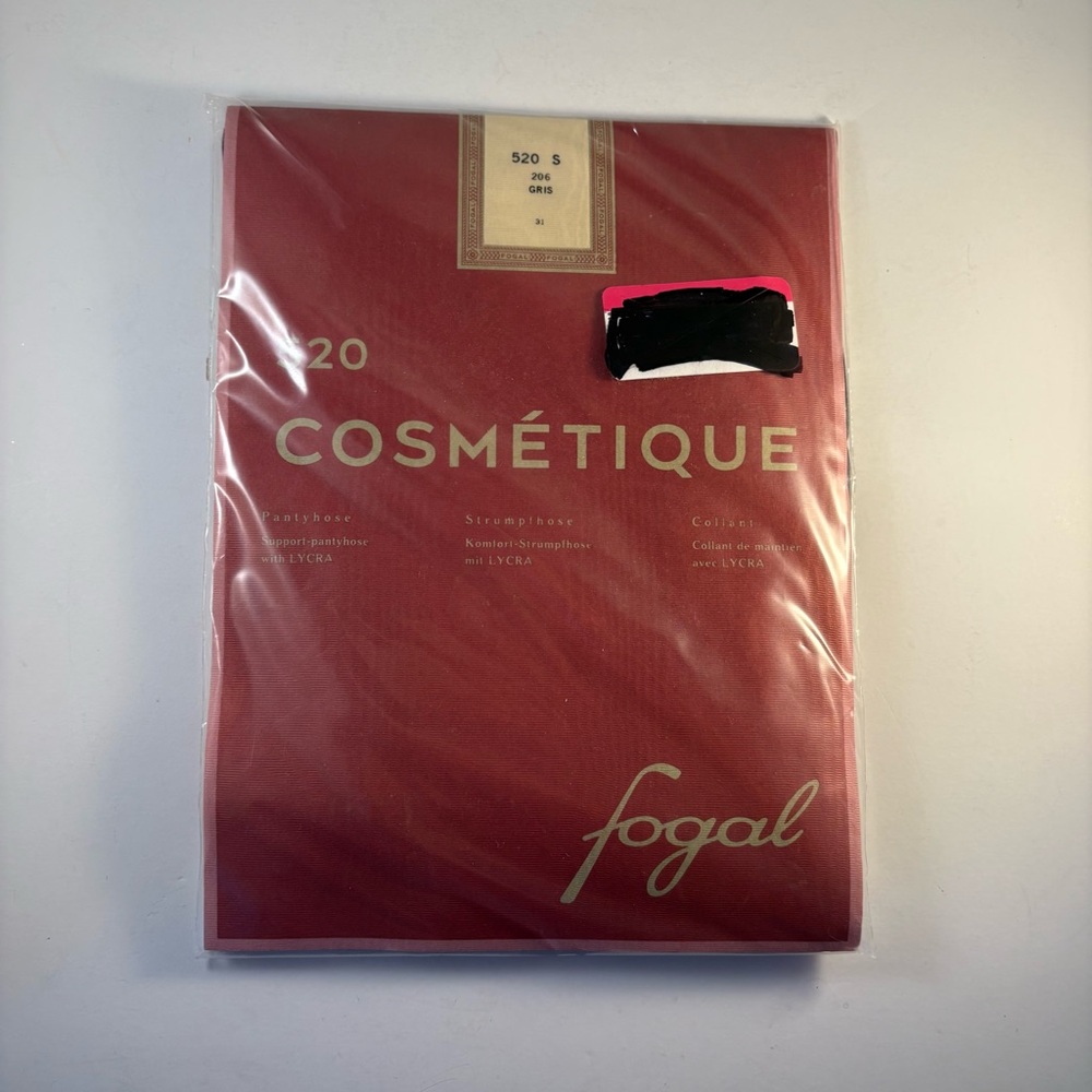 New Fogal Cosmetique 520 Women's Pantyhose Sz Small Gris Gray‎ Career Dress